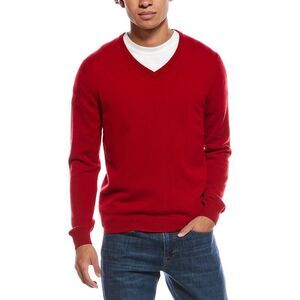 Mette Mens  Cashmere V-Neck Sweater, Red